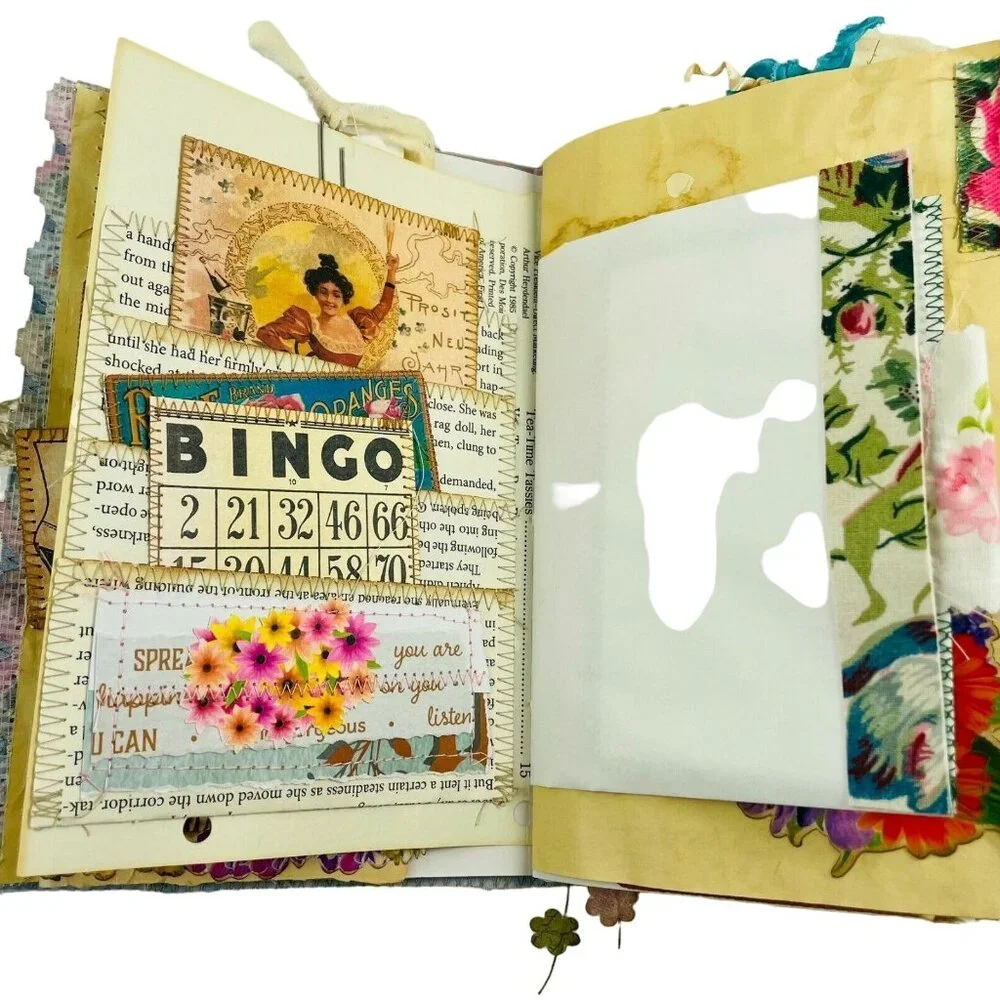 Handmade Junk Journal Blank 60 Pages Vintage Modern Mixed Pages Inc Ephemera u